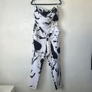 New York & Company strapless jumpsuit